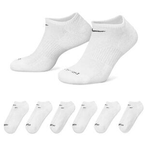 6 Pair Women's Nike No Show Socks Everyday Plus Cushioned Cotton 6 Pack Dri-Fit